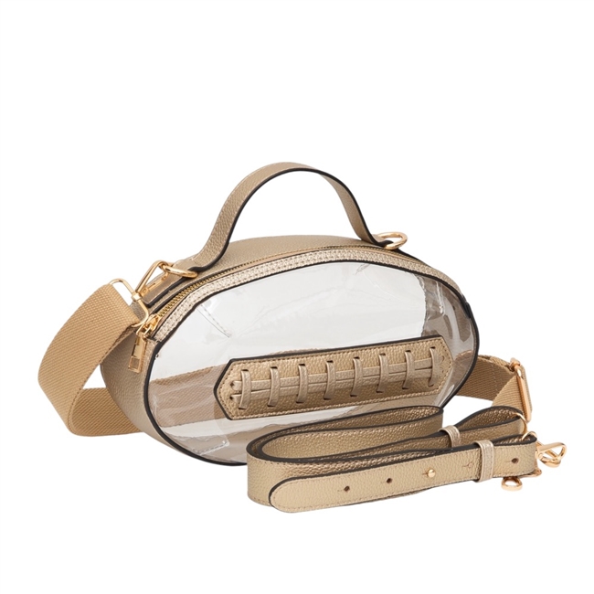Clear Football Gameday Purse