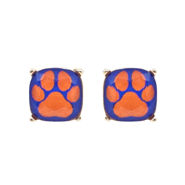 Paw Glass Stud Earrings