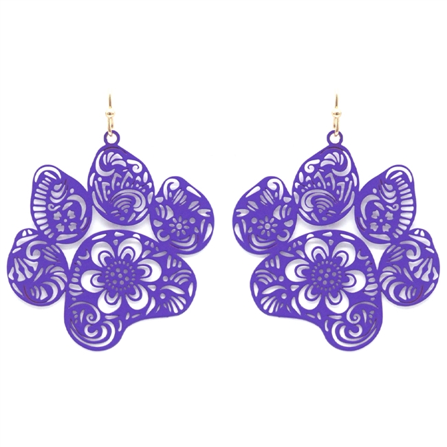 Tiger Fillagree Paw Earrings