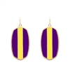 Purple  & Gold Drop Earrings