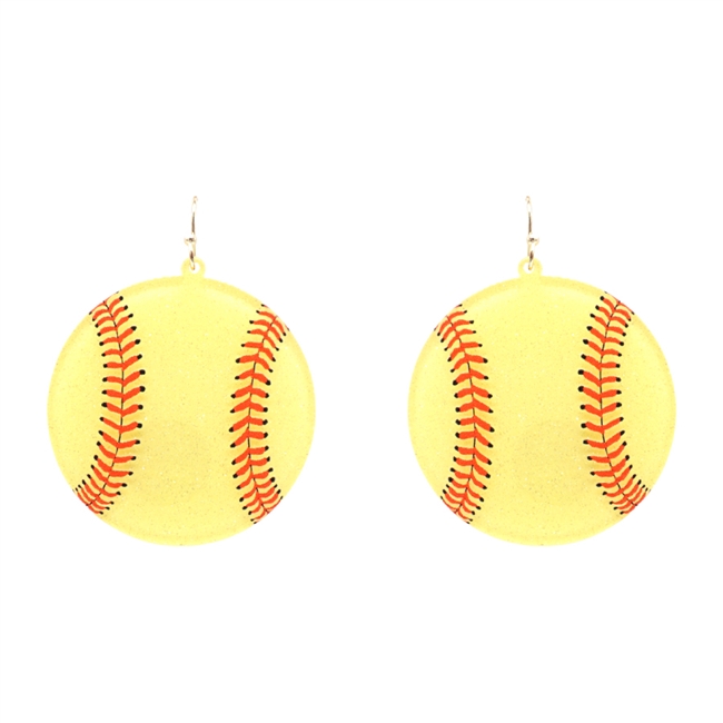 Softball Dangle  Earrings