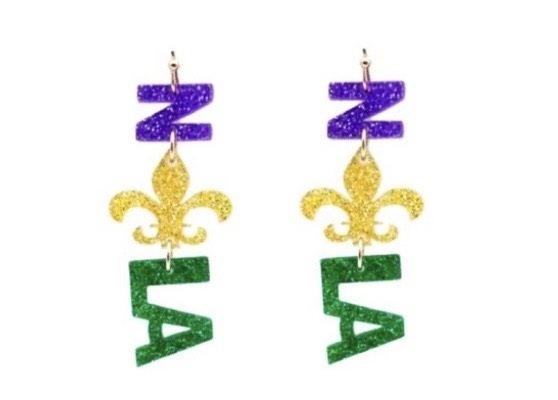 NOLA Mardi Gras Earrings