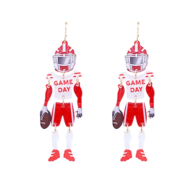 Football Player Earrings