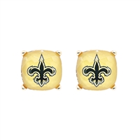Saints Glass FDL Stud Earrings