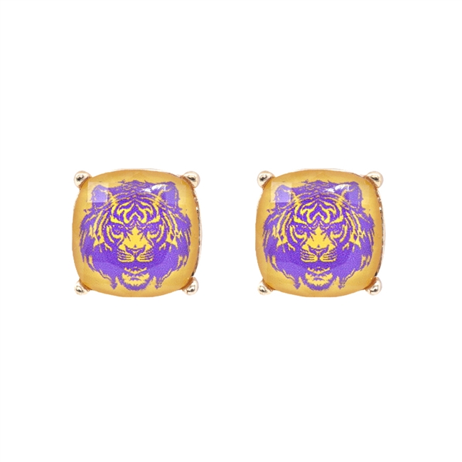 Tiger Glass FDL Stud Earrings