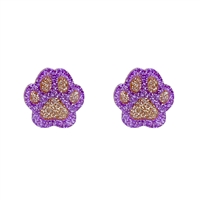 Glitter Tiger Paw Studs