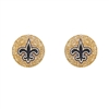 Saints Glitter FDL Stud Earrings