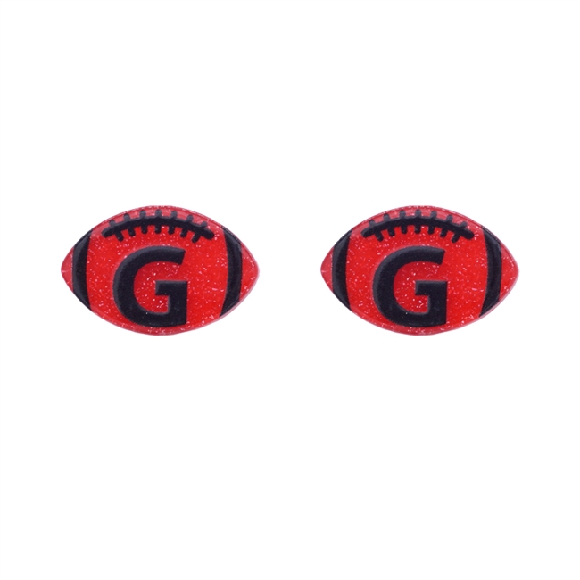 Georgia Stud Football Earrings