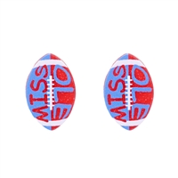 Ole Miss Stud Football Earrings