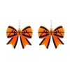 Basketball Dangle Bow Earrings