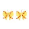 Softball Dangle Bow Earrings