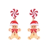 Gingerbread Man Dangle Earrings
