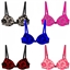 Plus size Microfiber Pushup T-shirt bra with lace overlay