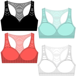 Wholesale Plus size Seamless Aztec Cut-out sports bra