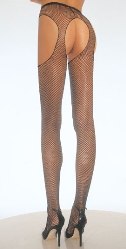 Fishnet suspender pantyhose