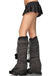 Wholesale Woven Lurex bellbottom leg warmers