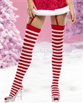 Nylon striped stockings