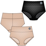 Wholesale dots printed microfiber laser cut shaping brief