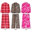 Wholesale Micro fleece long sleeve pajama set with lurex thread details