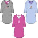 Plus size cotton sleep shirts with embroidery wording