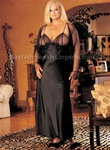 Wholesale Plus Size Charmeuse & Net long gown