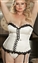 Wholesale Plus size stripe tapestry strapless corset