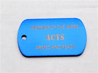 Acts Warrior of the Word Dog Tag