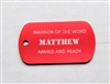 Matthew Warrior of the Word Dog Tag