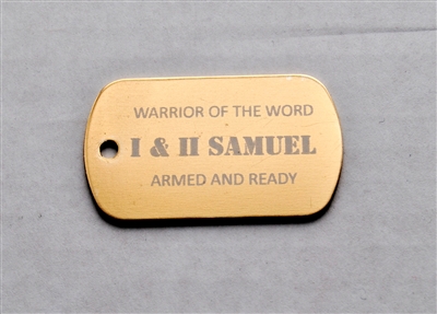 I & II Samuel Warrior of the Word Dog Tag