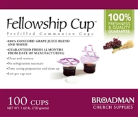Fellowship Cup Prefilled Communion Cups (100 Count). OUT OF STOCK
