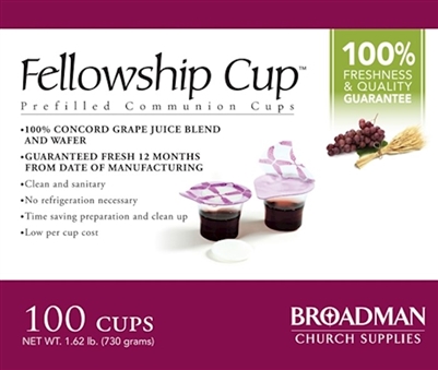 Fellowship Cup Prefilled Communion Cups (100 Count). OUT OF STOCK