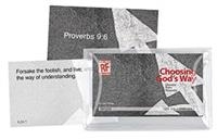 Choosing God's Way: Proverbs Senior High Memory Verses Card Pack.