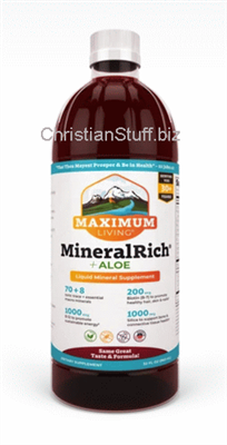 Maximum Living MineralRich Plus Aloe Liquid Mineral Supplement. 32 oz. Bottle. FREE SHIPPING.