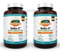 2 Bottles Maximum Living Solu-C w/ Green Tea & Bioflavonoids (240 count total).  FREE SHIPPING