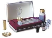 Portable Communion Set.  Deluxe Set with Oil Stock.  RW28 by Artistic.