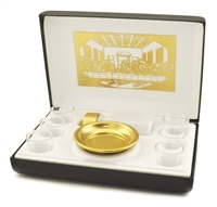 Six Cup Portable Communion Set Last Supper Lining. RW29 By Artistic.