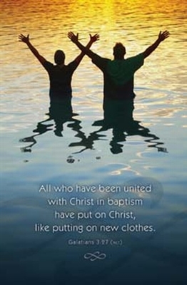 Men In Water Baptism Bulletins. Pkg./100. Save 50%.