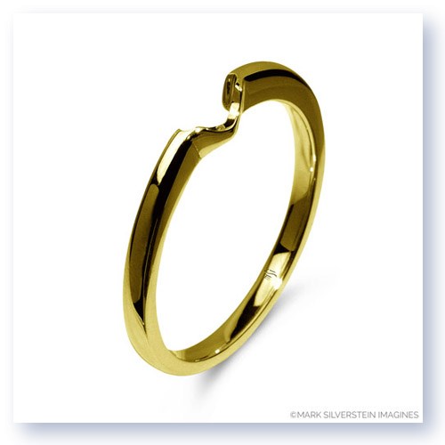 Mark Silverstein Imagines Polished 18K Yellow Gold Notched Wedding Band