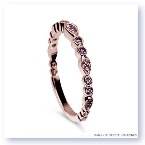 Mark Silverstein Imagines 18K Rose Gold and Pink Diamond Half Eternity Band