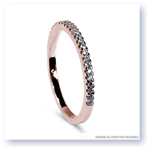 Mark Silverstein Imagines Thin 18K Rose Gold Half Diamond Eternity Band