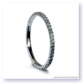 Mark Silverstein Imagines Thin 18K White Gold Diamond Eternity Band