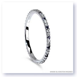 Mark Silverstein Imagines Thin 18K White Gold Sapphire and Diamond Eternity Band