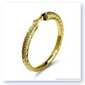 Mark Silverstein Imagines Engraved Tapered 18K Yellow Gold Notched Wedding Band