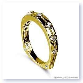 Mark Silverstein Imagines Polished 18K Yellow Gold Euro Style Diamond Wedding Band