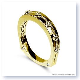 Mark Silverstein Imagines Polished 18K Yellow Gold Euro Style Yellow Diamond Wedding Band