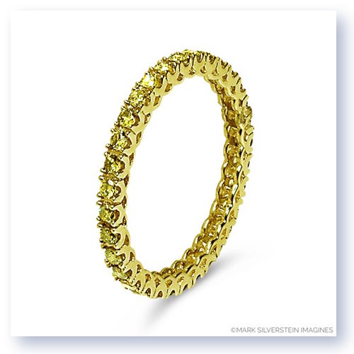 Mark Silverstein Imagines Stackable Polished 18K Yellow Gold Diamond Eternity Ring