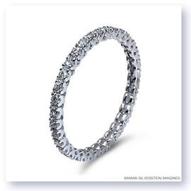 Mark Silverstein Imagines Stackable Polished Thin 18K White Gold Diamond Eternity Ring