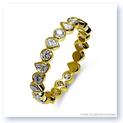 Mark Silverstein Imagines Round and Pear Shaped Stackable 18K Yellow Gold Diamond Fashion Ring