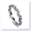Mark Silverstein Imagines Round and Pear Shaped End on End Stackable 18K White Gold Diamond Fashion Ring