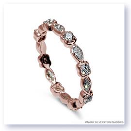 Mark Silverstein Imagines Round and Marquise Diamond 18K Rose Gold Stackable Fashion Ring